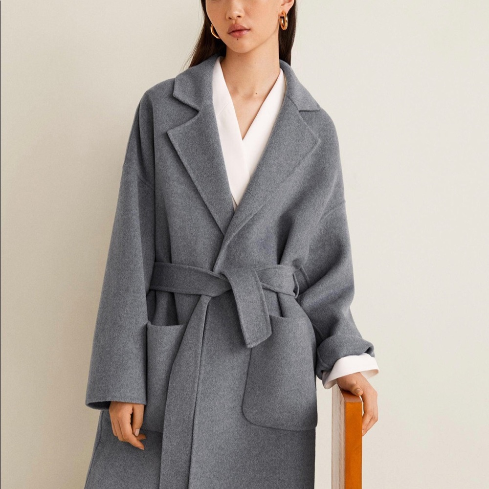 Mango Wool Blend Unstructured Coat